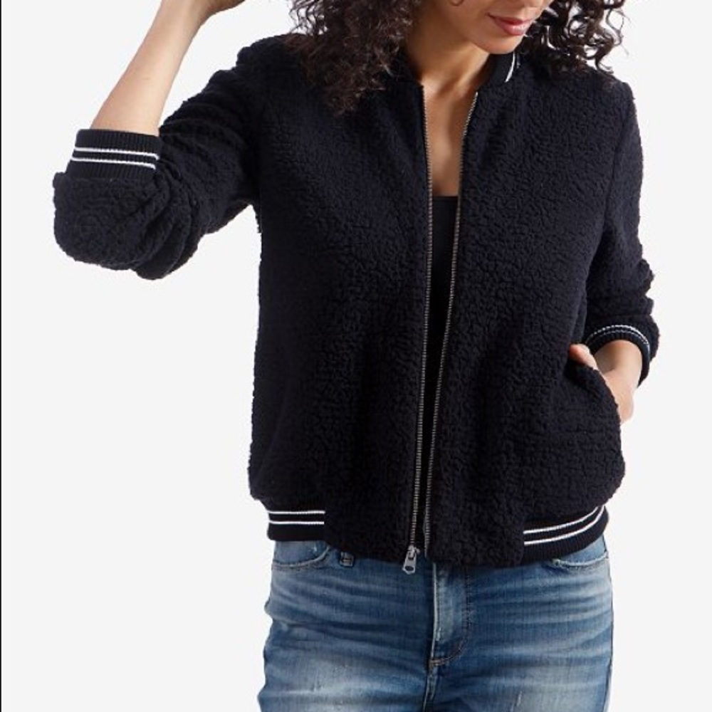 Lucky brand anaelisa Fleece bomber Jacket